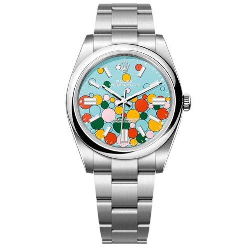 Rolex 124300-0008 : Oyster Perpetual 41 Stainless Steel / Turquoise Celebration