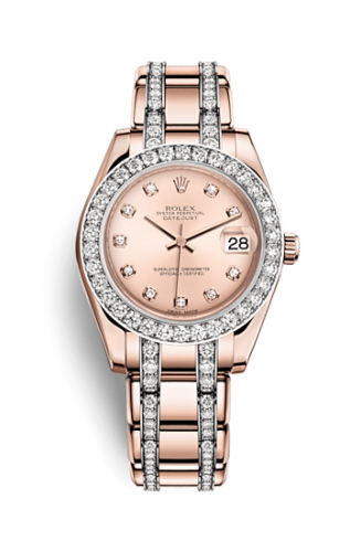 Rolex 81285-0030 : Datejust Pearlmaster 34 Everose Diamond Pink Diamond