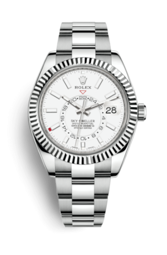 Sky dweller steel white dial sale