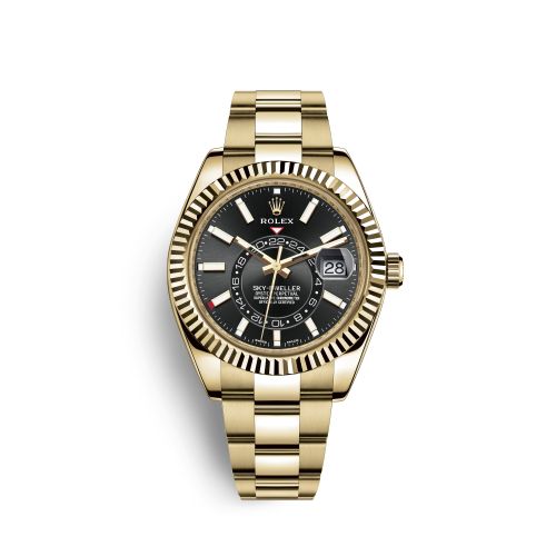 Rolex 326938-0004 : Sky-Dweller Yellow Gold / Black