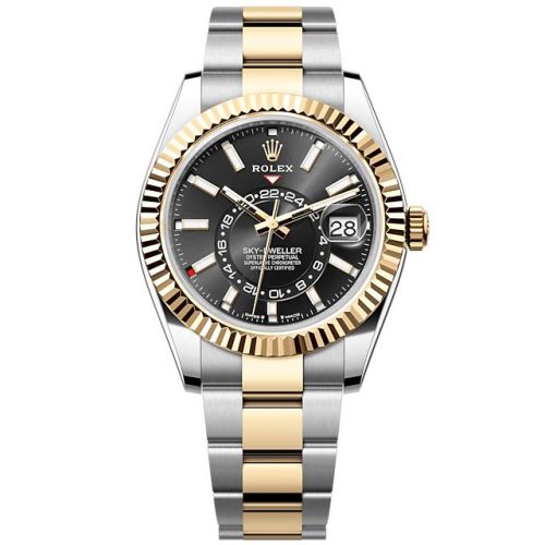 Rolex 336933-0003 : Sky-Dweller Stainless Steel - Yellow Gold / Black / Oyster