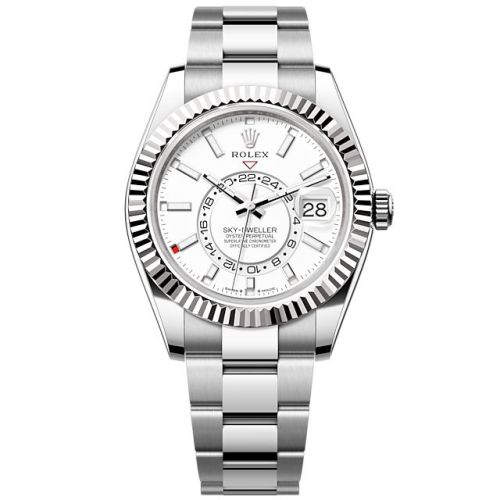 Rolex 336934-0003 : Sky-Dweller Stainless Steel - White Gold / White / Oyster