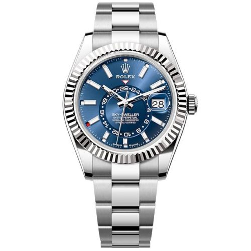 Rolex 336934-0005 : Sky-Dweller Stainless Steel - White Gold / Blue / Oyster