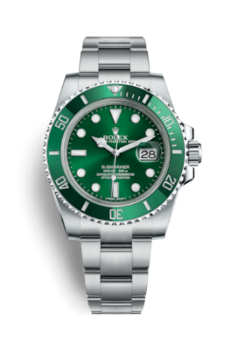 Rolex 116610lv-0002 : Submariner Date Stainless Steel / Green / Cerachom