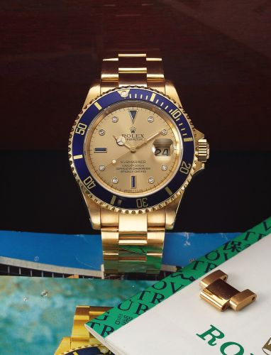 Rolex 16618 Gold Serti : Submariner 16618 Gold Serti » WatchBase