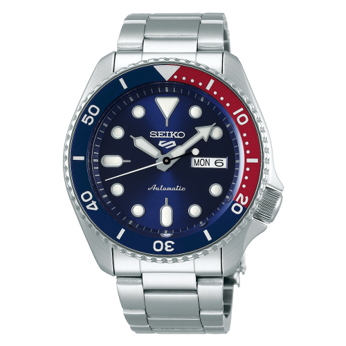 Seiko SRPD53K1 : 5 Sports Sports Style Stainless Steel / Pepsi / Bracelet