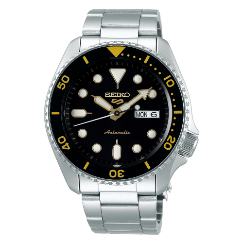 Seiko SRPD57K1 : 5 Sports Sports Style Stainless Steel / Black - Gold / Bracelet