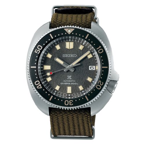 Seiko SPB237 : Prospex Diver 1970 Stainless Steel / Grey - Brown / NATO