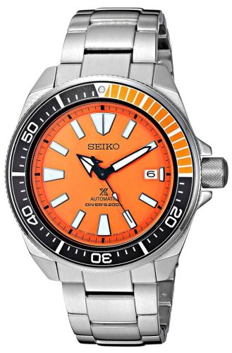 Seiko SRPB97 : Prospex Diver Samurai Stainless Steel / Orange / Bracelet