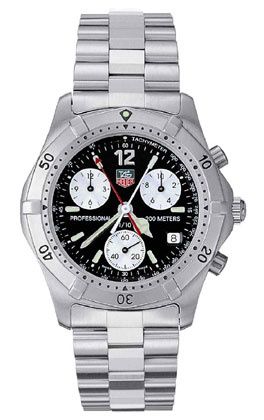 TAG Heuer CK1110.BA0327 : 2000 Chronograph Stainless Steel / Black /