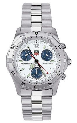 TAG Heuer CK1111.BA0328 : 2000 Chronograph Stainless Steel / Silver / Bracelet