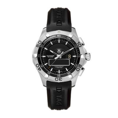 TAG Heuer CAF1010.FT8011 : Aquaracer 300M Chronotimer 43 Stainless Steel / Black / Rubber