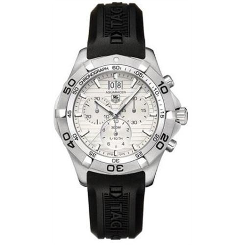 TAG Heuer CAF101F.FT8011 : Aquaracer 300M Quartz Chronograph 43 Stainless Steel / Silver / Rubber