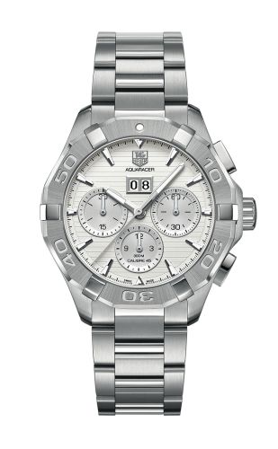 TAG Heuer CAY211Y.BA0926 : Aquaracer 300M Calibre 45 43 Stainless Steel / Silver / Bracelet