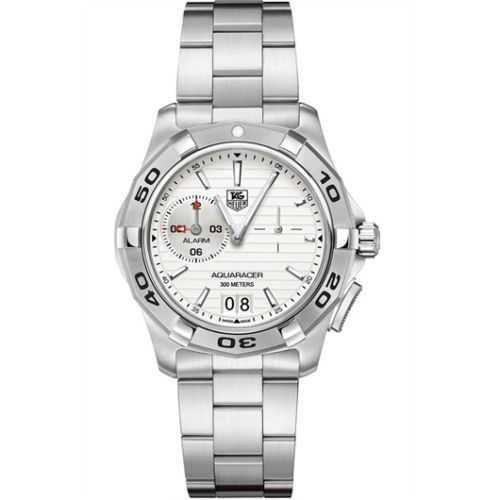 TAG Heuer WAP111Y.BA0831 : Aquaracer 300M Alarm 41 Stainless Steel / Silver / Bracelet