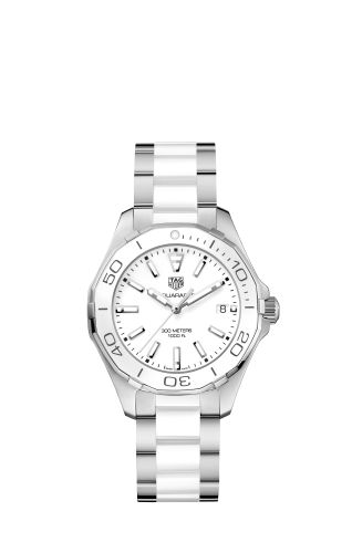 TAG Heuer WAY131B.BA0914 : Aquaracer 300M Quartz 35 Stainless Steel / White / Bracelet