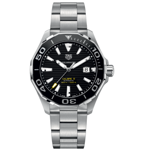 TAG Heuer WAY201A.BA0927 : Aquaracer 300M Calibre 5 41 Stainless Steel / Black / Steel