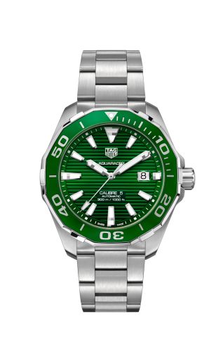 TAG Heuer WAY201S.BA0927 : Aquaracer 300M Calibre 5 41 Stainless Steel / Green / Steel