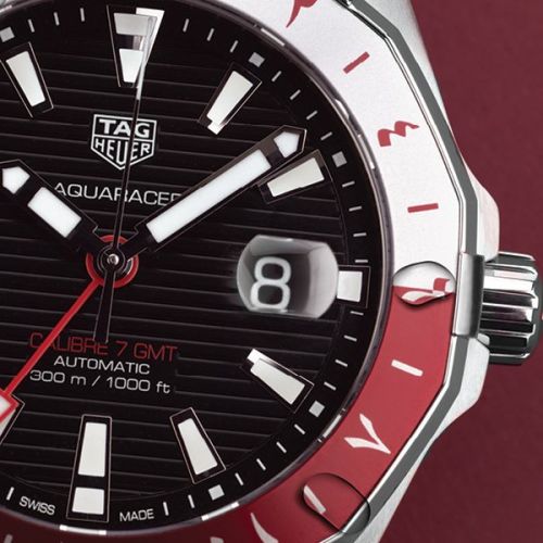 TAG Heuer WAY201U.BA0927 : Aquaracer 300M Calibre 7 GMT Stainless Steel / Qatar Limited Edition