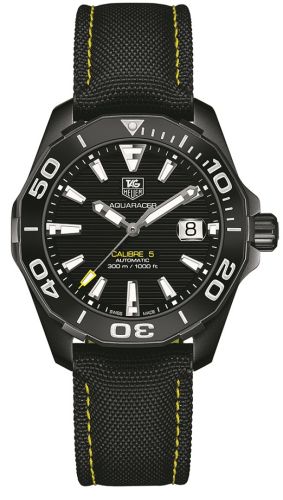 TAG Heuer WAY218A.FC6362 : Aquaracer 300M Calibre 5 41 Titanium PVD / Black / Nylon