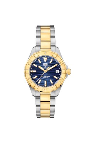 TAG Heuer WBD1325.BB0320 : Aquaracer 300M Calibre 9 Automatic 32 Stainless Steel / Yellow Gold / Blue