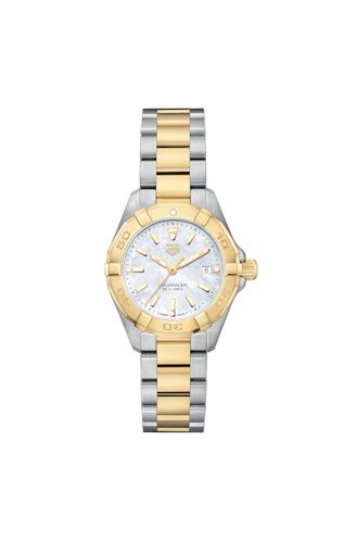 TAG Heuer WBD1420.BB0321 : Aquaracer 300M Quartz 27 Stainless Steel / Yellow Gold / MOP / Bracelet