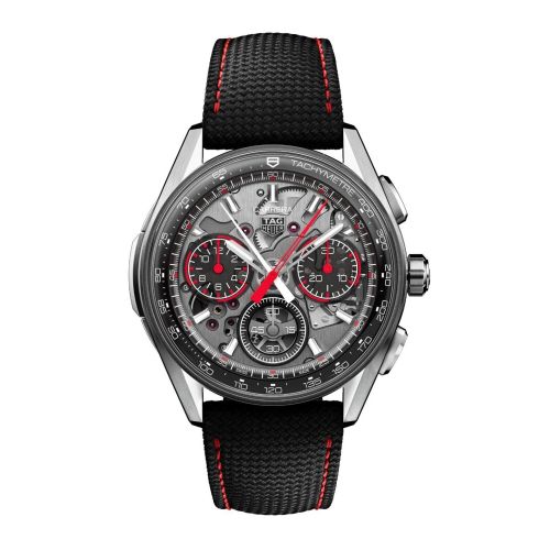 TAG Heuer CDD2180.FT8120 : Carrera Split-Seconds Chronograph Glass Box Titanium / Skeleton