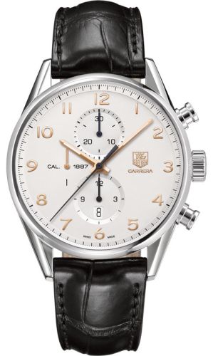 TAG Heuer CAR2012.FC6235 : Carrera Calibre 1887 43 Stainless Steel / Silver / Alligator