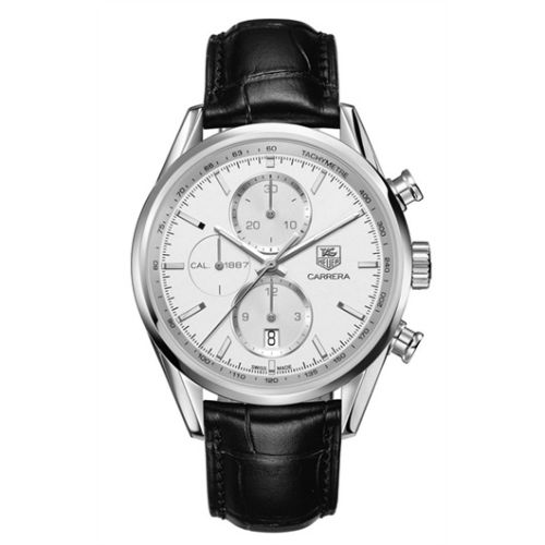 TAG Heuer CAR2111.FC6266 : Carrera Calibre 1887 41 Stainless Steel / Silver / Alligator