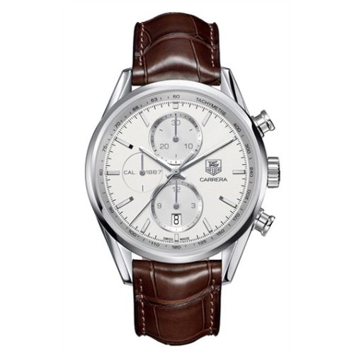 TAG Heuer CAR2111.FC6291 : Carrera Calibre 1887 41 Stainless Steel / Silver / Alligator