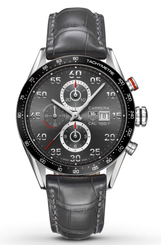 TAG Heuer CAR2A11.FC6313 : Carrera Calibre 1887 43 Stainless Steel / Grey / Alligator