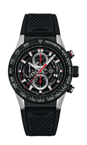 TAG Heuer CAR2A1Z.FT6044 : Carrera Calibre Heuer 01 45 Stainless Steel / Skeleton / Rubber