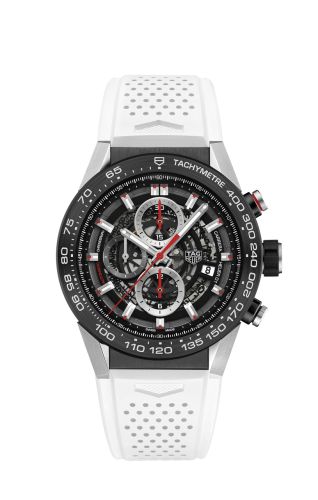 TAG Heuer CAR2A1Z.FT6051 : Carrera Calibre Heuer 01 45 Stainless Steel / Skeleton / White Touch