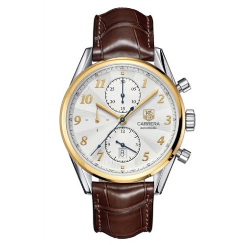 TAG Heuer CAS2150.FC6291 : Carrera Calibre 16 41 Heritage Stainless Steel / Yellow Gold / Silver / Alligator