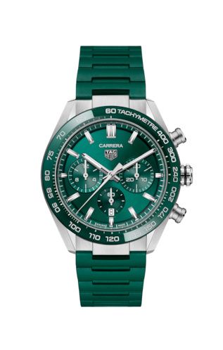 TAG Heuer CBN2A1N.FT6238 : Carrera Calibre Heuer 02 44 Stainless Steel / Green / Rubber