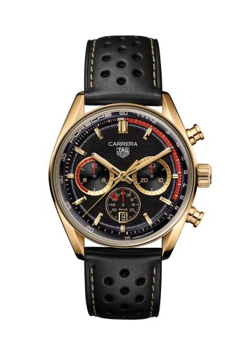 TAG Heuer CBS2041.EB0382 : Carrera Chronosprint Glass Box 42 Yellow Gold / Porsche Porsche Rallye