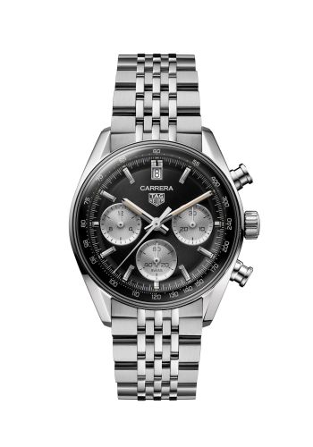 TAG Heuer CBS2210.BA0048 : Carrera Chronograph Glass Box Stainless Steel / Black / Bracelet