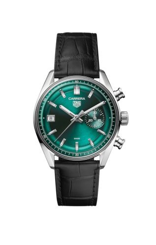 TAG Heuer CBS2211.FC6534 : Carrera Chronograph Dato Glass Box Stainless Steel / Green