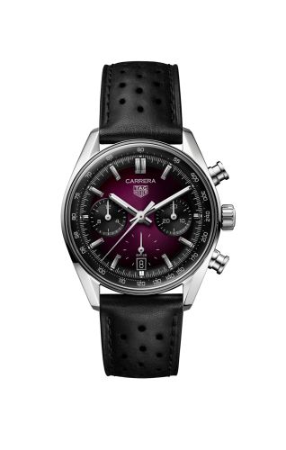 TAG Heuer CBS2219.FC6607 : Carrera Chronograph Glass Box Stainless Steel / Smokey Purple