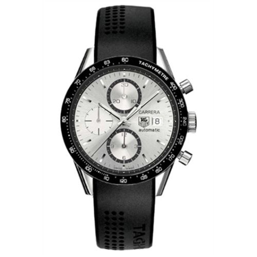 TAG Heuer CV2016.FT6007 : Carrera Calibre 16 41 Stainless Steel / Silver / Rubber