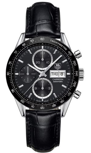 TAG Heuer CV201AG.FC6266 : Carrera Calibre 16 Day Date 41 Stainless Steel / Black / Alligator