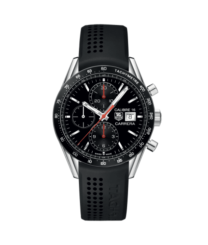 TAG Heuer CV201AK.FT6040 : Carrera Calibre 16 41 Stainless Steel / Black / Rubber