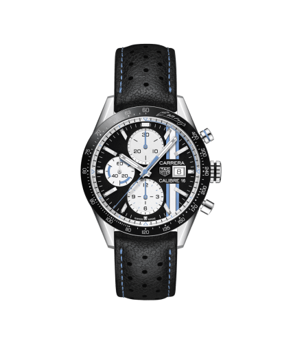 TAG Heuer CV201AT.FC6475 : Carrera Calibre 16 41 Stainless Steel / Black Retro / Fangio