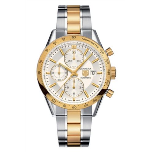 TAG Heuer CV2050.BD0789 : Carrera Calibre 16 41 Stainless Steel / Yellow Gold / Silver / Bracelet