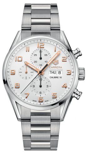 TAG Heuer CV2A1AC.BA0738 : Calibre 16 Day Date 43 Stainless Steel / Silver / Bracelet