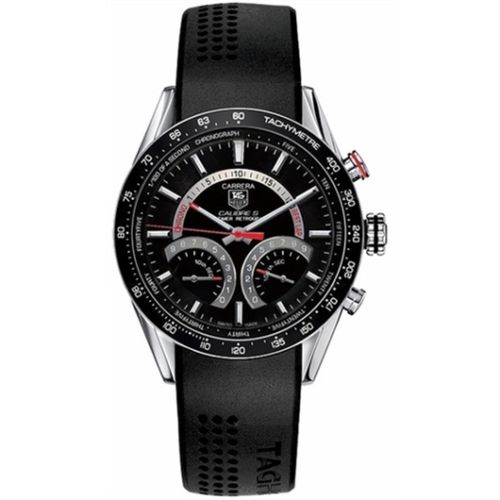 TAG Heuer CV7A10.FT6012 : Carrera Calibre S Laptimer 43 Stainless Steel / Black / Rubber