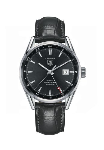 TAG Heuer WAR2012.FC6326 : Calibre 7 Twin Time Stainless Steel / Grey / Alligator