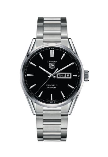TAG Heuer WAR201A.BA0723 : Carrera Calibre 5 Day Date Stainless Steel / Black / Bracelet