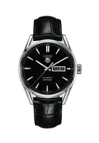 TAG Heuer WAR201A.FC6266 : Carrera Calibre 5 Day Date Stainless Steel / Black / Alligator