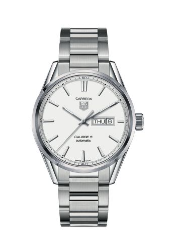 TAG Heuer WAR201B.BA0723 : Carrera Calibre 5 Day Date Stainless Steel / Silver / Bracelet